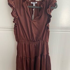 Steve Madden Rust Ruffle Dress